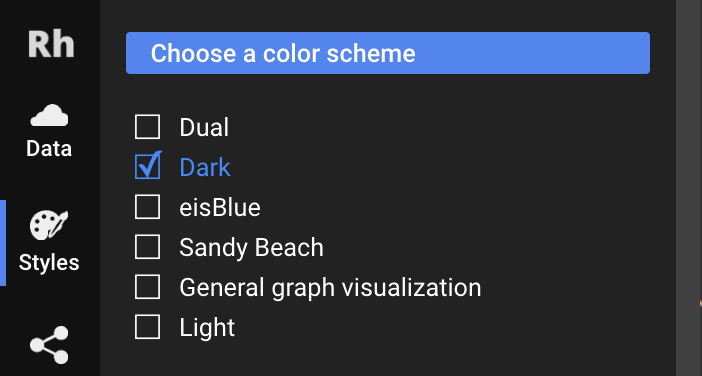 choose color scheme for your network visualization